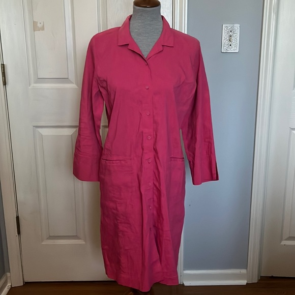 Eileen Fisher Dresses & Skirts - Eileen Fisher Petite Button Down Shirt Dress